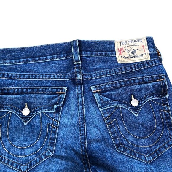 VINTAGE True Religion Jeans Size 34 BENNY Blue - Picture 6 of 8